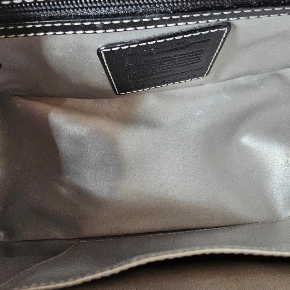 Vintage Coach Genuine Python Gallery Pocket Sachel # 8A84 ( Black ) - Picture 12 of 16